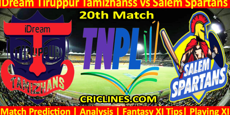 Today Match Prediction-IDT vs SS-TNPL T20 2024-20th Match-Who Will Win