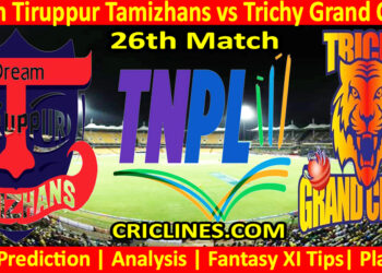 Today Match Prediction-IDT vs TGC-TNPL T20 2024-26th Match-Who Will Win