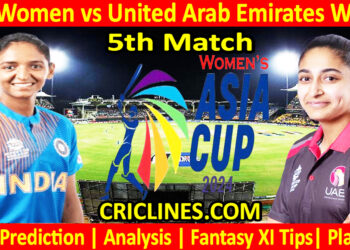 Today Match Prediction-INDW vs UAEW-Womens Asia Cup-2024-5th Match-Who Will Win