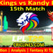 Today Match Prediction-JKS vs KFS-Dream11-LPL T20 2024-15th Match-Who Will Win