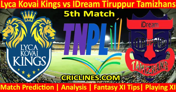 Today Match Prediction-LKK vs IDT-TNPL T20 2024-5th Match-Who Will Win