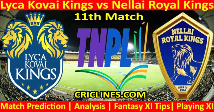 Today Match Prediction-LKK vs NRK-TNPL T20 2024-11th Match-Who Will Win