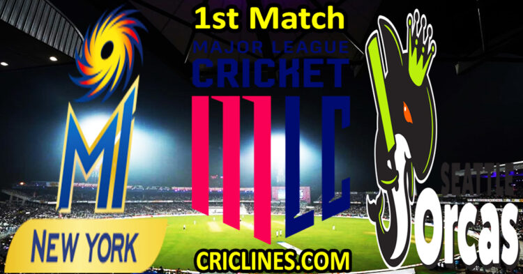 Today Match Prediction-MI New York vs Seattle Orcas-MLC T20 2024-1st Match-Who Will Win