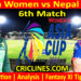 Today Match Prediction-PAKW vs NEPW-Womens Asia Cup-2024-6th Match-Who Will Win