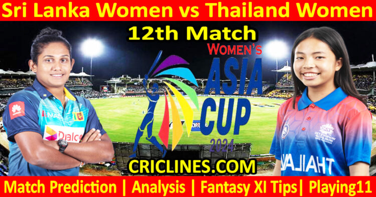 Today Match Prediction-SLW vs THAW-Womens Asia Cup-2024-12th Match-Who Will Win