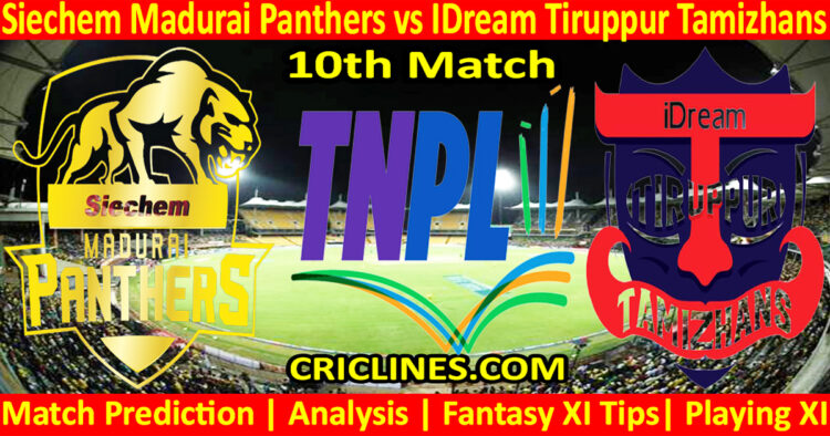 Today Match Prediction-SMP vs IDT-TNPL T20 2024-10th Match-Who Will Win