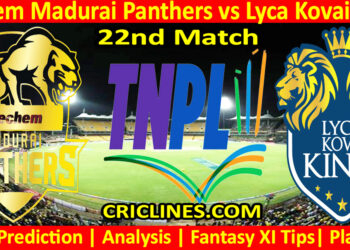 Today Match Prediction-SMP vs LKK-TNPL T20 2024-22nd Match-Who Will Win