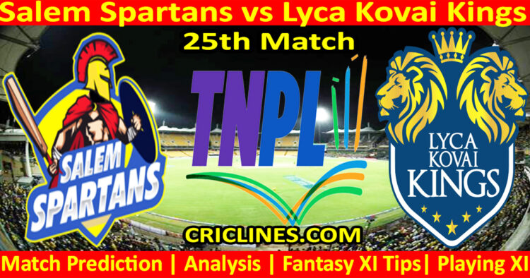 Today Match Prediction-SS vs LKK-TNPL T20 2024-25th Match-Who Will Win