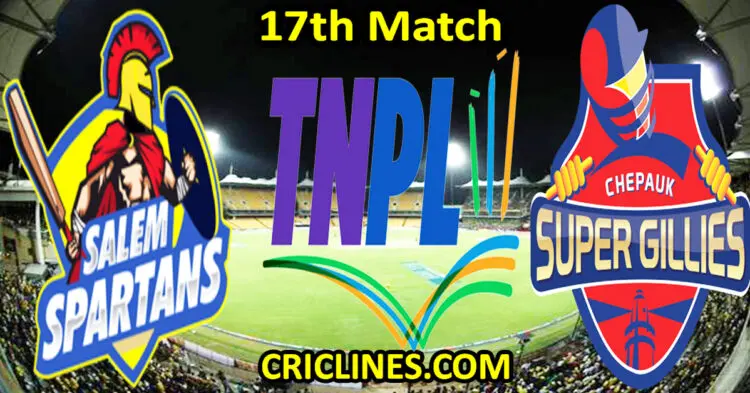 Today Match Prediction-Salem Spartans vs Chepauk Super Gillies-TNPL T20 2024-19th Match-Who Will Win