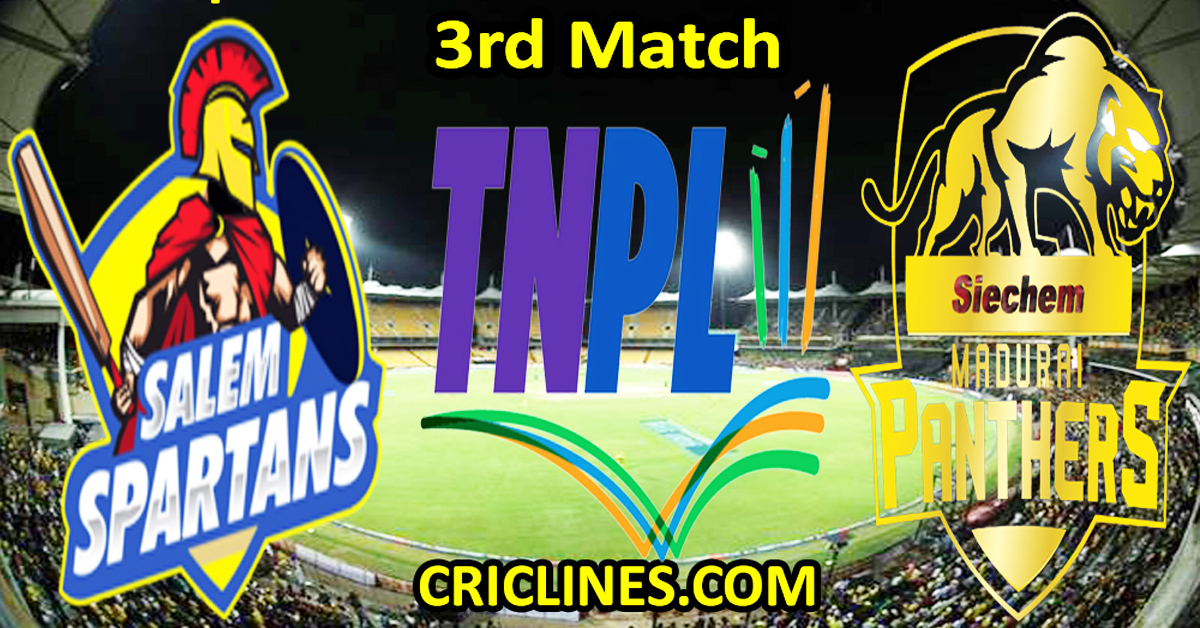 Today Match Prediction-Salem Spartans vs Siechem Madurai Panthers-TNPL T20 2024-3rd Match-Who Will Win