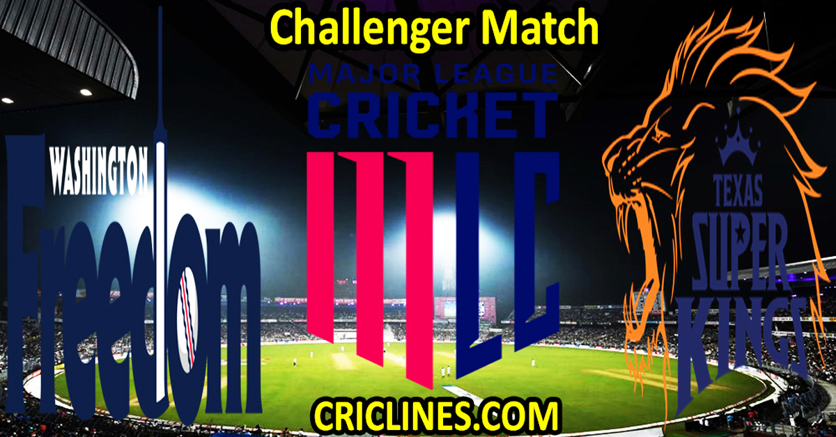 Today Match Prediction-San Francisco Unicorns vs Texas Super Kings-MLC T20 2024-Challenger Match-Who Will Win