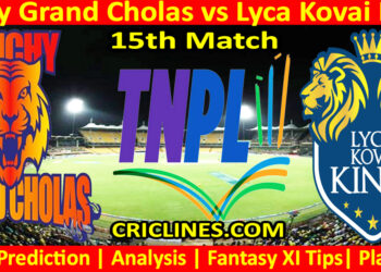 Today Match Prediction-TGC vs LKK-TNPL T20 2024-15th Match-Who Will Win