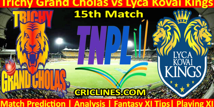 Today Match Prediction-TGC vs LKK-TNPL T20 2024-15th Match-Who Will Win