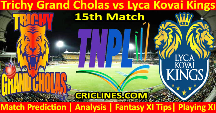 Today Match Prediction-TGC vs LKK-TNPL T20 2024-15th Match-Who Will Win