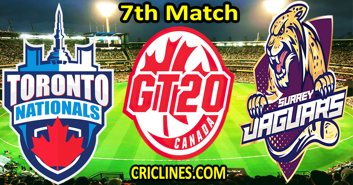 Today Match Prediction-Toronto Nationals vs Surrey Jaguars-Dream11-GT20-2024-7th Match-Who Will Win