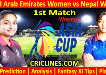 Today Match Prediction-UAEW vs NEPW-Womens Asia Cup-2024-1st Match-Who Will Win