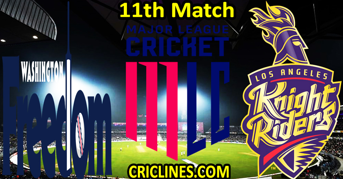 Today Match Prediction-Washington Freedom vs Los Angeles Knight Riders-MLC T20 2024-11th Match-Who Will Win