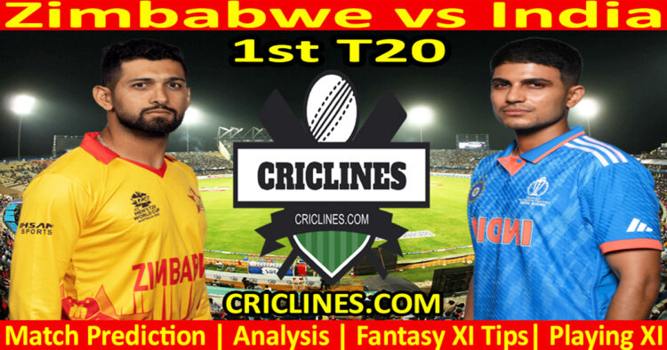 Today Match Prediction-ZIM vs IND-1st T20-2024-Dream11-Who Will Win