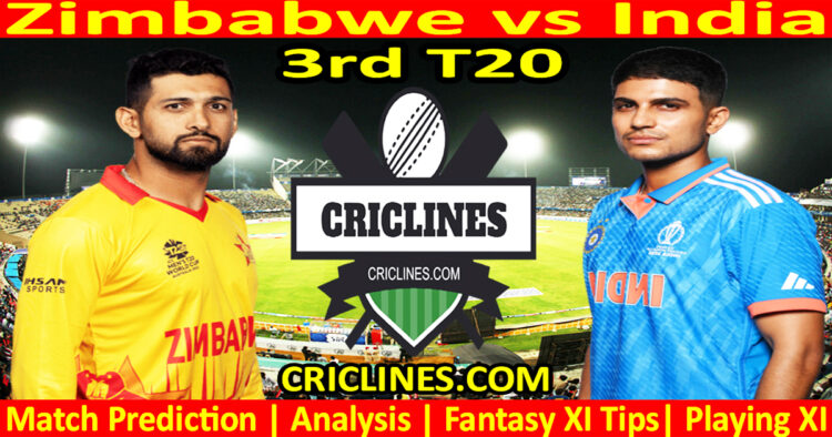 Today Match Prediction-ZIM vs IND-3rd T20-2024-Dream11-Who Will Win