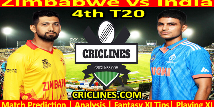 Today Match Prediction-ZIM vs IND-4th T20-2024-Dream11-Who Will Win