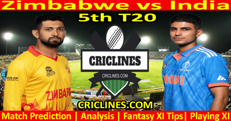 Today Match Prediction-ZIM vs IND-5th T20-2024-Dream11-Who Will Win