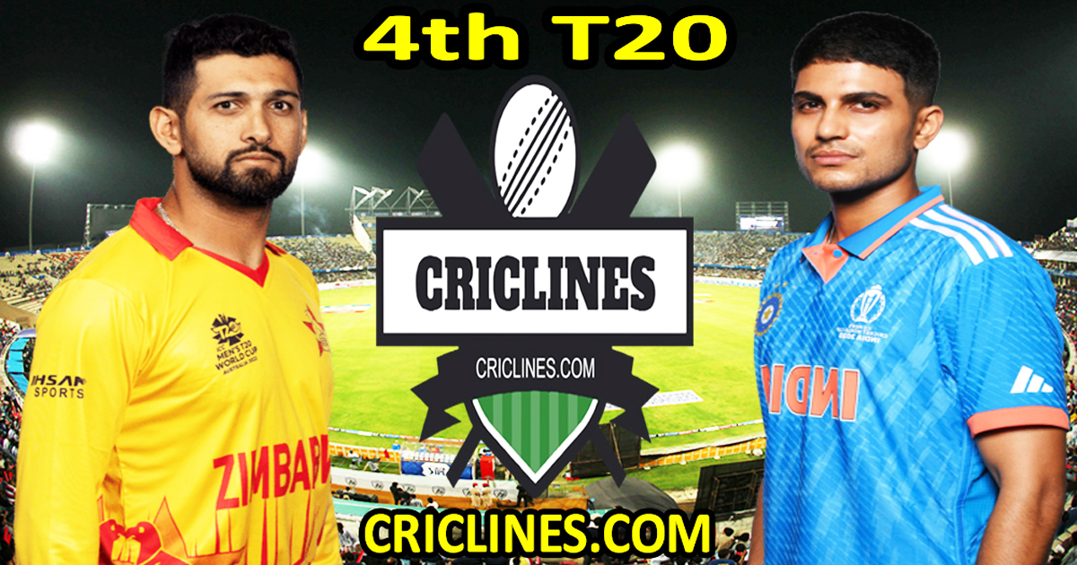 Today Match Prediction-Zimbabwe vs India-4th T20-2024-Dream11-Who Will Win