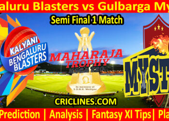 Today Match Prediction-BBS vs GMS-Dream11-Maharaja Trophy KSCA T20-2024-Semi Final 1 Match-Who Will Win