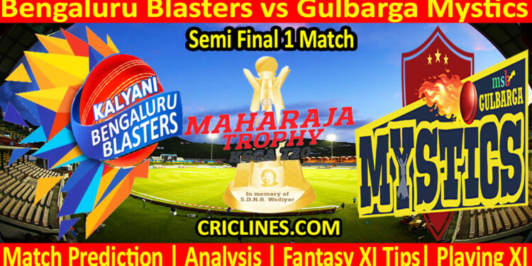 Today Match Prediction-BBS vs GMS-Dream11-Maharaja Trophy KSCA T20-2024-Semi Final 1 Match-Who Will Win