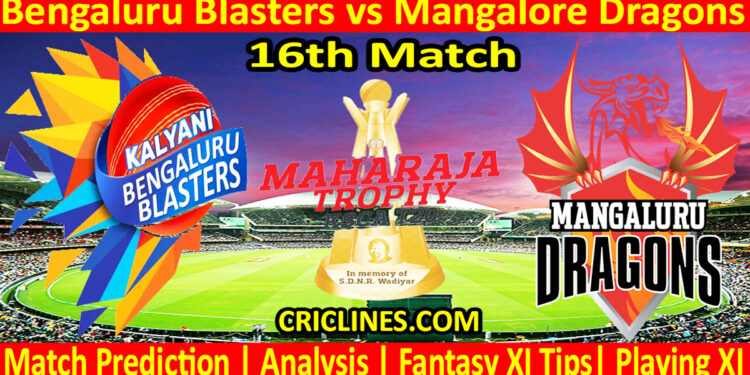 Today Match Prediction-BBS vs MDS-Dream11-Maharaja Trophy KSCA T20-2024-16th Match-Who Will Win