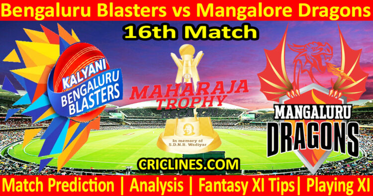 Today Match Prediction-BBS vs MDS-Dream11-Maharaja Trophy KSCA T20-2024-16th Match-Who Will Win