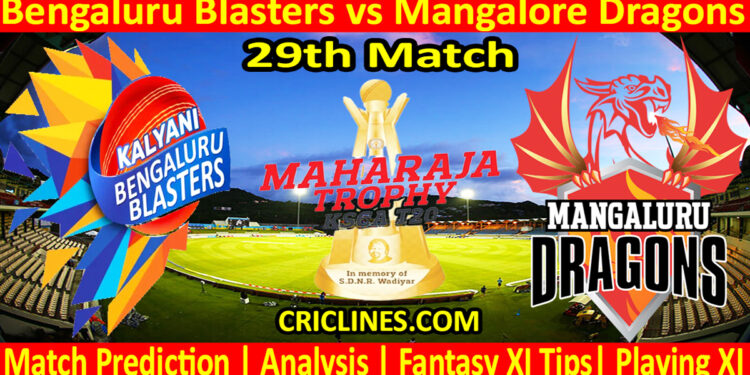 Today Match Prediction-BBS vs MDS-Dream11-Maharaja Trophy KSCA T20-2024-29th Match-Who Will Win