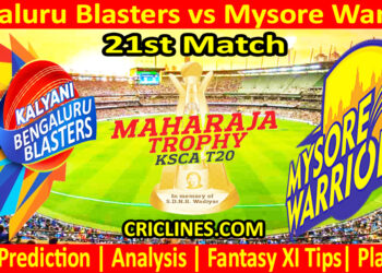 Today Match Prediction-BBS vs MWS-Dream11-Maharaja Trophy KSCA T20-2024-21st Match-Who Will Win