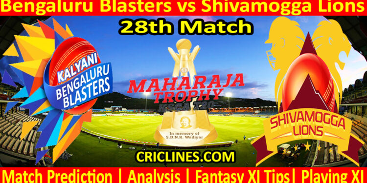 Today Match Prediction-BBS vs SLS-Dream11-Maharaja Trophy KSCA T20-2024-28th Match-Who Will Win