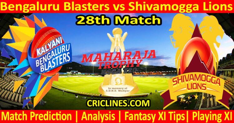 Today Match Prediction-BBS vs SLS-Dream11-Maharaja Trophy KSCA T20-2024-28th Match-Who Will Win