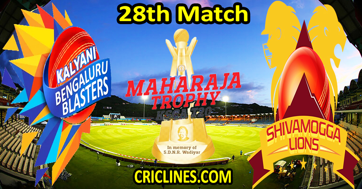 Today Match Prediction-Bengaluru Blasters vs Shivamogga Lions-Dream11-Maharaja Trophy KSCA T20-2024-28th Match-Who Will Win