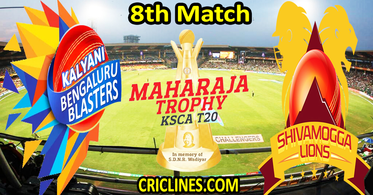 Today Match Prediction-Bengaluru Blasters vs Shivamogga Lions-Dream11-Maharaja Trophy KSCA T20-2024-8th Match-Who Will Win