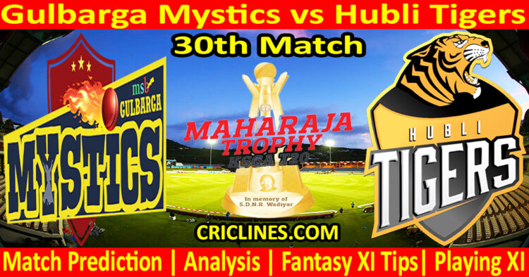 Today Match Prediction-GMS vs HTS-Dream11-Maharaja Trophy KSCA T20-2024-30th Match-Who Will Win