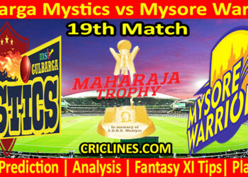 Today Match Prediction-GMS vs MWS-Dream11-Maharaja Trophy KSCA T20-2024-19th Match-Who Will Win