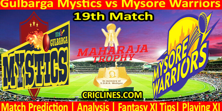 Today Match Prediction-GMS vs MWS-Dream11-Maharaja Trophy KSCA T20-2024-19th Match-Who Will Win