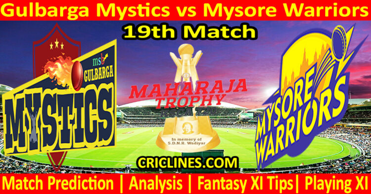 Today Match Prediction-GMS vs MWS-Dream11-Maharaja Trophy KSCA T20-2024-19th Match-Who Will Win