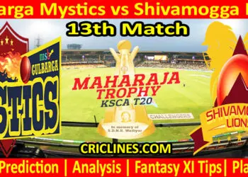 Today Match Prediction-GMS vs SLS-Dream11-Maharaja Trophy KSCA T20-2024-13th Match-Who Will Win