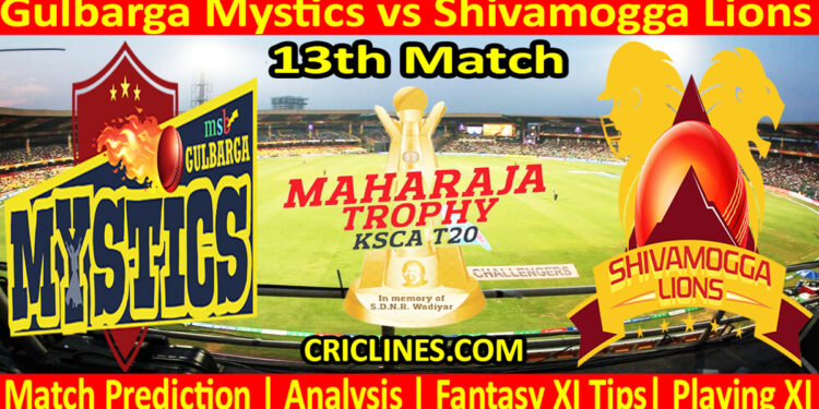 Today Match Prediction-GMS vs SLS-Dream11-Maharaja Trophy KSCA T20-2024-13th Match-Who Will Win