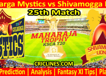 Today Match Prediction-GMS vs SLS-Dream11-Maharaja Trophy KSCA T20-2024-25th Match-Who Will Win