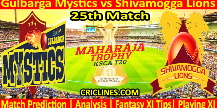 Today Match Prediction-GMS vs SLS-Dream11-Maharaja Trophy KSCA T20-2024-25th Match-Who Will Win