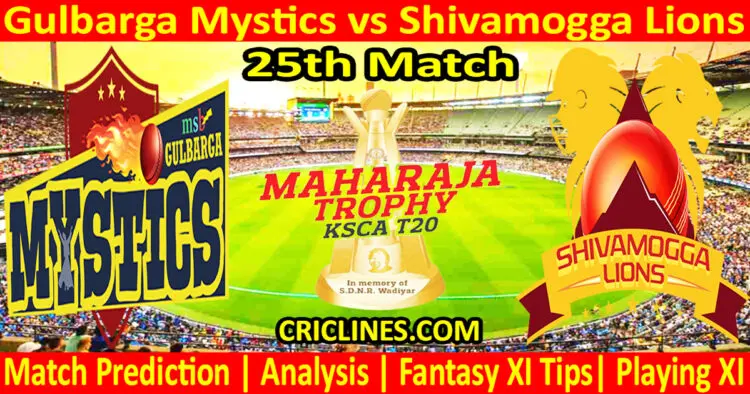 Today Match Prediction-GMS vs SLS-Dream11-Maharaja Trophy KSCA T20-2024-25th Match-Who Will Win