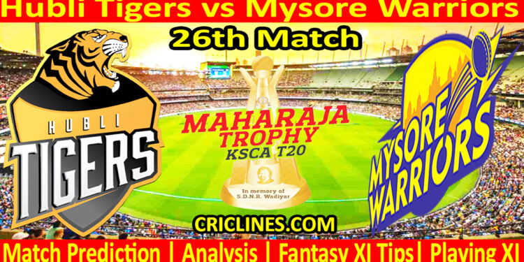 Today Match Prediction-HTS vs MWS-Dream11-Maharaja Trophy KSCA T20-2024-26th Match-Who Will Win