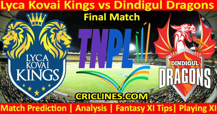 Today Match Prediction-LKK vs DID-TNPL T20 2024-Final Match-Who Will Win