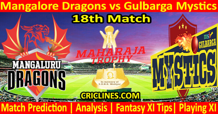 Today Match Prediction-MDS vs GMS-Dream11-Maharaja Trophy KSCA T20-2024-18th Match-Who Will Win