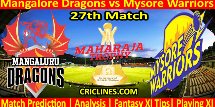Today Match Prediction-MDS vs MWS-Dream11-Maharaja Trophy KSCA T20-2024-27th Match-Who Will Win