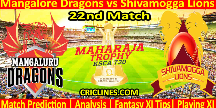 Today Match Prediction-MDS vs SLS-Dream11-Maharaja Trophy KSCA T20-2024-22nd Match-Who Will Win